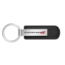 Dodge Black Leather Strap Key Chain Keychain Key-Ring
