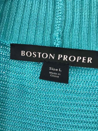 Pre-Owned Boston Proper Blue Size Large Open Jacket - Picture 3 of 3