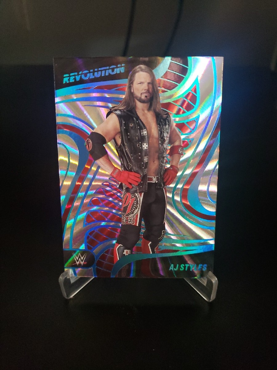 AJ Styles 2023 Revolution WWE Sunburst Parallel #'d 98/99. | eBay