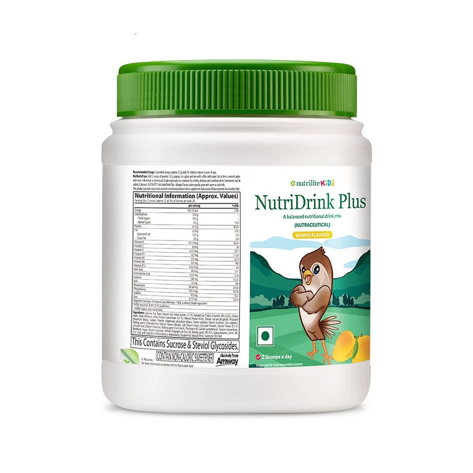 Amway NUTRILITE Niños NutriDrink Plus Sabor Mango 500 gm Foto 2 de 3