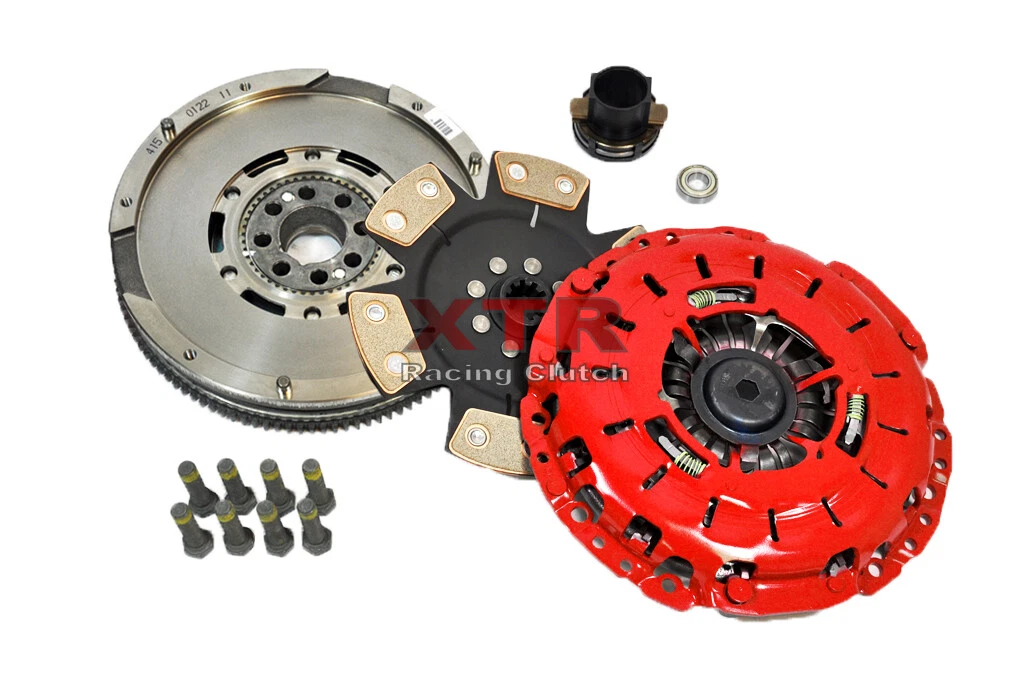 XTR Flywheel 03047R4-+-DMF051 &ndash; Self Adjust German 51CrV4 Diaphragm Brand: XTR Number of Teeth: 10 Flywheel Material: CAST IRON Type: Clutch Kit Interchange Part Number: 03-047, BMK1004, 99212, 04120FX, 195461, K70280-01 Input Spline Quantity: 10 Plate Diameter: 228mm ; 10T Manufacturer Warranty: 1 Year Disc Diameter: 228mm ; 10T Surface Finish: Cerametallic / DMF Cast Dual Mass Flywheel Clutch Material: Cerametallic Disc Material: Ceramic Performance Part: Yes &ndash; Fits 2003 BMW Z4 2.5L 6SPD Manual Only