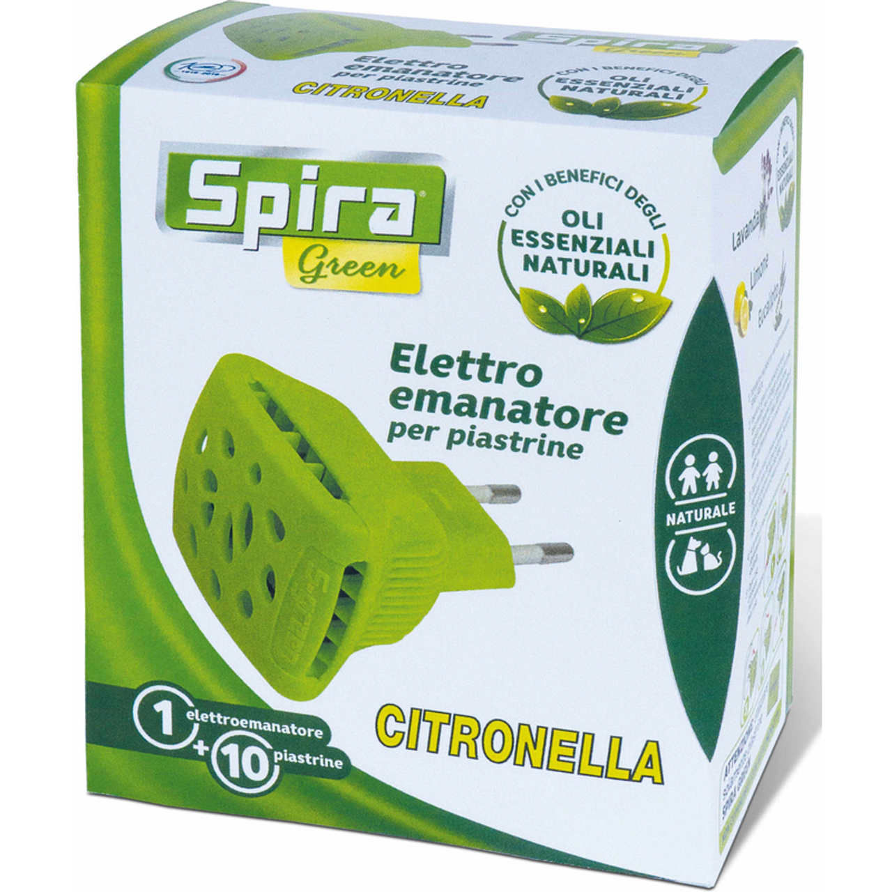 Elettro emanatore per piastrine + 10 piastrine Spira Green