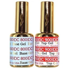 DND DC Duo Top Coat No Cleanse 900 & Base Coat 800 Soak Off Gel Polsh 2022