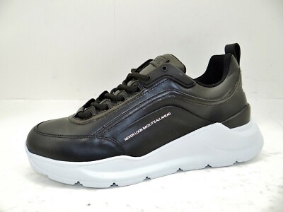 MSGM ``Never Look Back`` Herren Schuhe Sneaker Low Turnschuhe Gr.42 Schwarz Lede