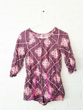 JUSTICE Boho pink Romper Outfit Jumper 12 14 Lace Pink Geometric SUMMER