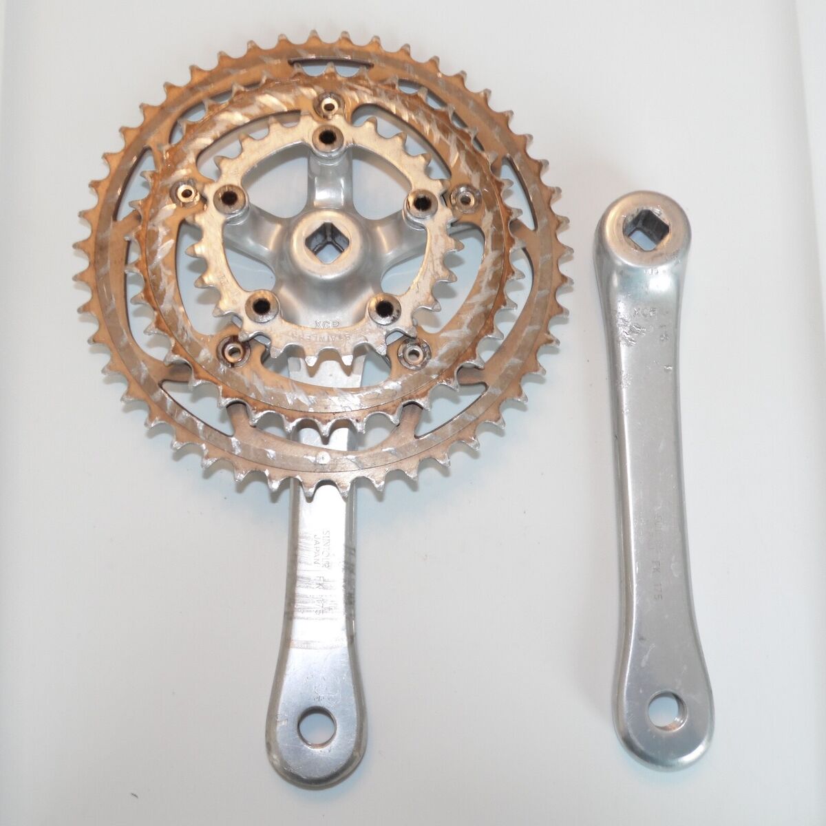 Vintage Suntour XC Pro Crank Set 175 mm Triple 46/36/24 Vintage Suntour XC Pro Crank Set 175 mm Triple 46/36/24