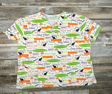 Women's 2xl Uniform City scrub top Halloween Hocus Pocus Nurse Medical