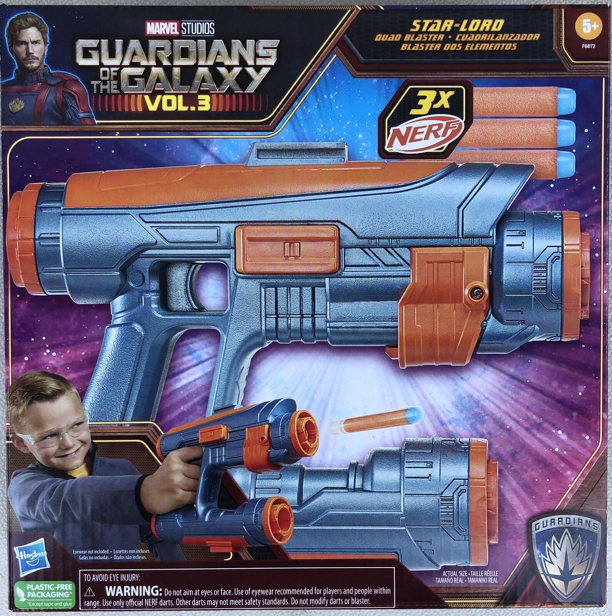 New NERF Star Lord Quad Blaster Foam Dart Guardians Of The Galaxy