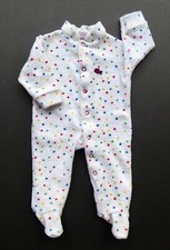 Vintage 80s Izod Lacoste Primary Polka Dots One Pc Sleeper Pajamas 0-3 Mo