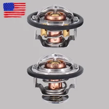 for GM Pickup Duramax 185 & 180 Degree Thermostat Front & Rear Kit Pair