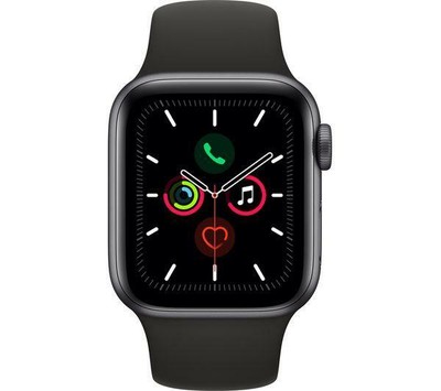 Apple Watch Series 5 44mm Wifi GPS Space Grey Smartwatch Black Sports Band  A2093 | eBay