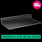 Clear Acrylic Slatwall Shelves | Durable 4" x 10" Hanging Retail Display Shelves
