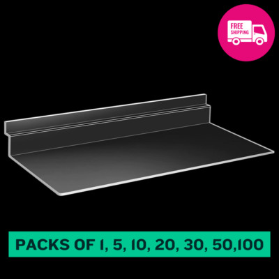 Klare Acryl Lamellenwand Regale | Langlebig 4'' x 10'' hängende Einzelhandelsausstellungsregale