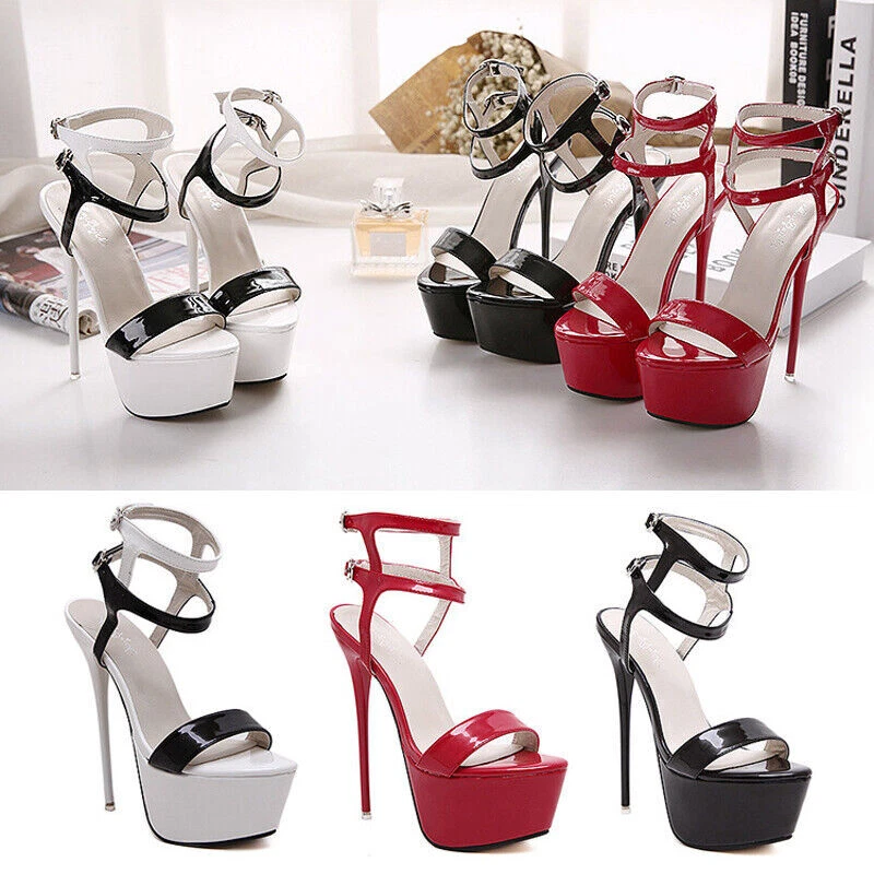 Sexy Ladies Up High Heels Sandals Womens Peep Toe Platform Shoes Pumps Plus Size - Bild 3 von 4