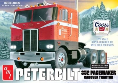 AMT 1375 Coors Beer Peterbilt 352 Pacemaker Cabover Maßstab 1:25
