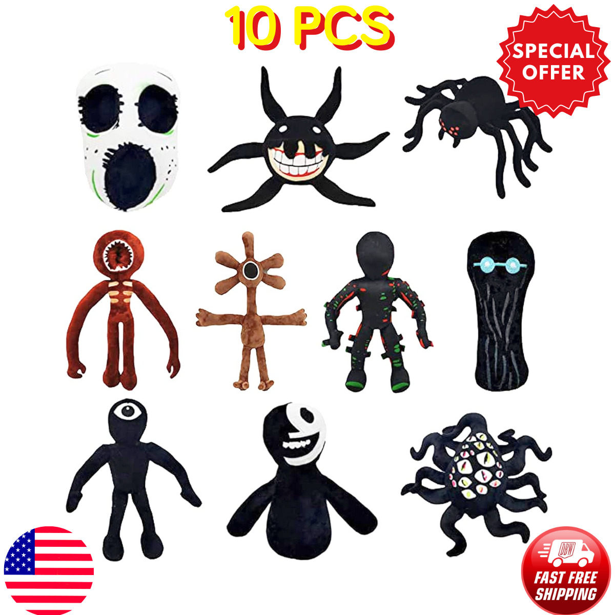 10 Roblox Doors Game Doll Plush Toy kids Roblox Figure Seek Rush Eyes Doors  Halt