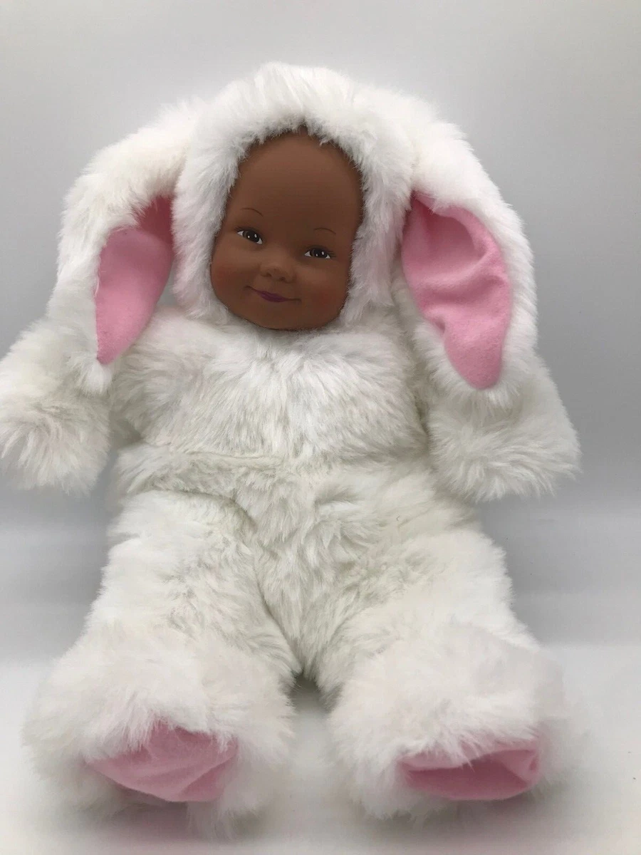 VINTAGE Anne Geddes African American Doll Bunny Rabbit outfit 15