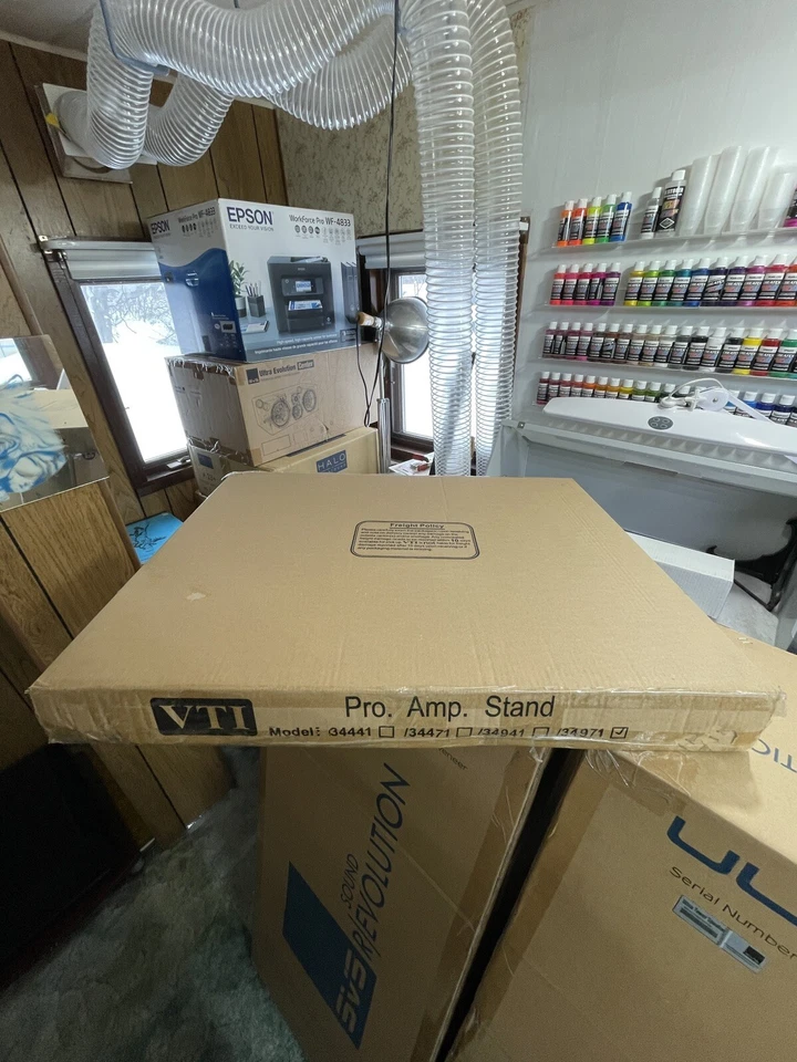 Soporte amplificador VTI 34000 Pro • Rojo oscuro • Metal plateado *¡NUEVO sellado impecable!! Foto 3 de 3