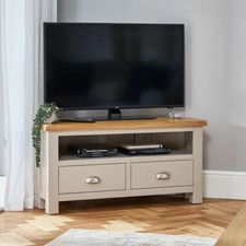 Cotswold Grey Painted Corner TV Unit – Up to 44” TV Size - CG22