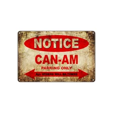 CAN-AM Motorcycles Parking Sign Vintage Retro Metal Decor Art Shop Man Cave Bar