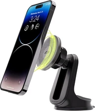 MagAlign Compatible with Apple MagSafe and All Phones Magnetic Windshield Das...