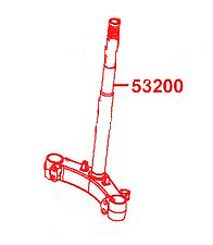 TE FORCELLA INFERIORE KYMCO AGILITY 50/125, 53200-ALC8-E60 OEM