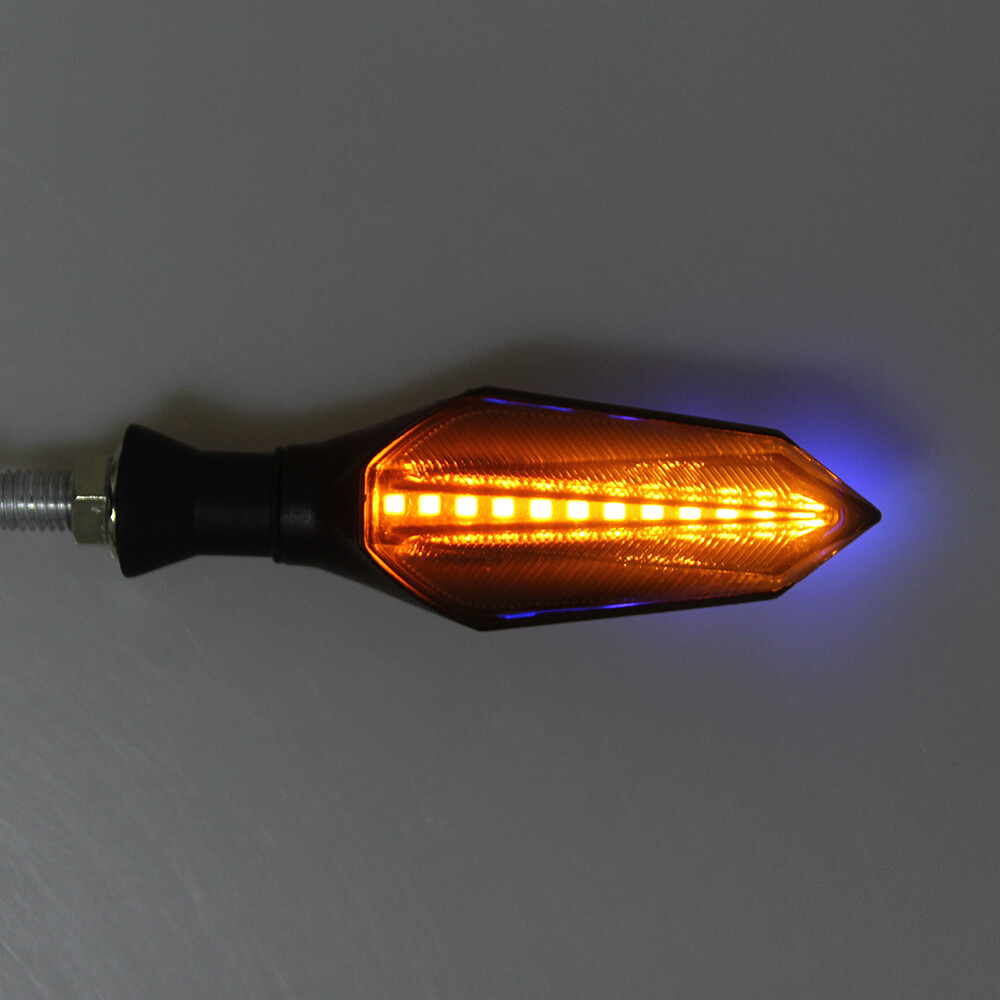2Pcs Motorcycle Indicators LED Turn Signals Lamp Amber Lights Amber Universal eBay