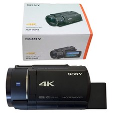 Sony Handycam FDR-AX43 4K Black Camcorder 20x Zoom 30x Digital Video Camera