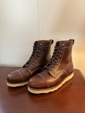 Helm Hunter Boots Size 7D Brown Leather Made In USA Vibram Sole