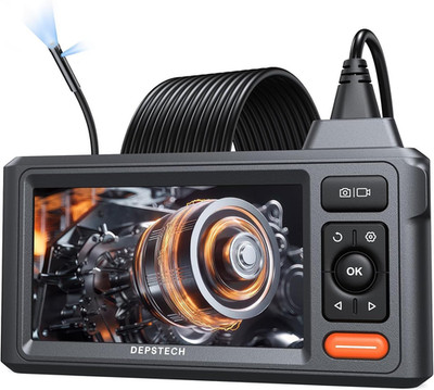 Endoskopkamera Mit Licht, DEPSTECH 1080P Dual Lens Endoskop 5,0 Zoll IPS Bildsch