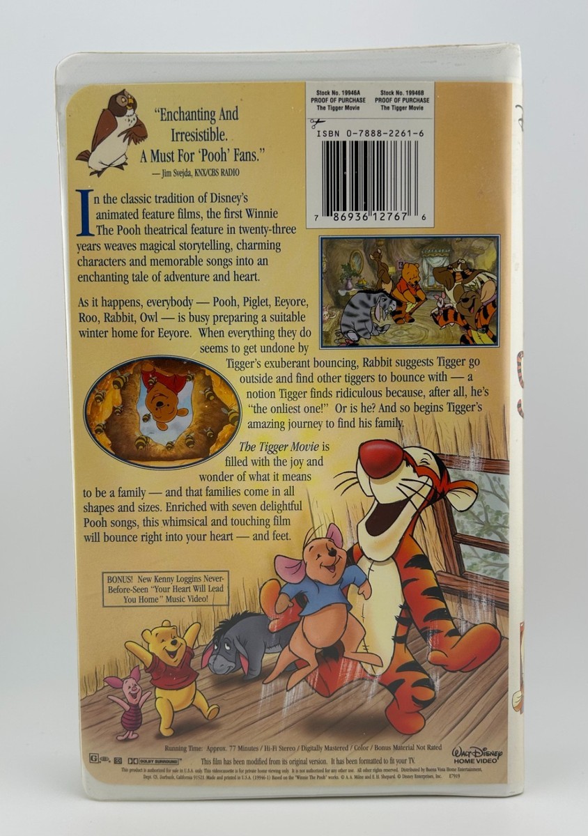 The Tigger Movie Disney VHS Tape 2000 Release Winnie The Pooh | eBay