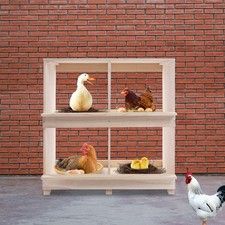Wooden Nesting Boxes 2 Tier Chicken Laying Boxes 4 Hole Nesting Box for Chickens