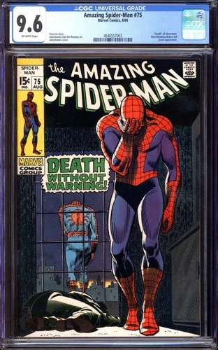 AMAZING SPIDER-MAN #75 CGC 9.6 OW PAGES // MARVEL COMICS 1969