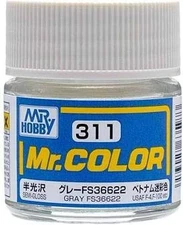 Mr. Hobby Mr. Color Lacquer C311 Semi-Gloss Gray FS36622 C311 10ml