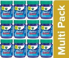 12 x Vicks Vaporub Ointment Vaporizing blocked nose cough headache Relief - 50gm