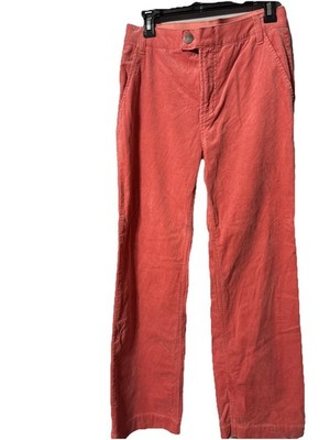 Draper James RSVP Corduroy Pants Women s Size 8 Pink Salmon Wide Leg