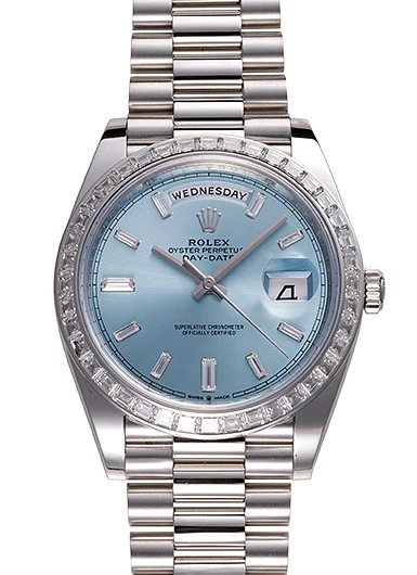 Rolex Day Date40 228396TBR Platin 40mm Diamant Lünette Automatik 1956 #KMW078 - Bild 1 von 3