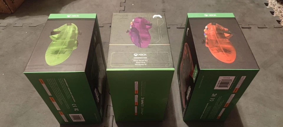 Xbox Hyperkin Duke Controller Set! Green Red & Cortona Limited Edition! Sealed!! - Image 4 of 4