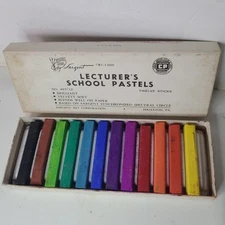 Sargent Lecturer's School Pastels 12 sticks 467/12 Brushes Colors Vintage