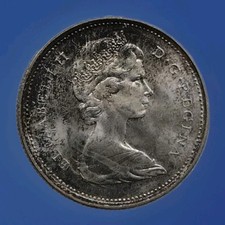 1867-1967 Canada Commemorative 25 Cents Quarter Elizabeth II/Bobcat (80% Silver)