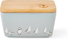 Cooksmart British Designed Ceramic Butter Dish with Lid | Large Butter Dish for