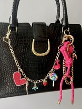 Bag Charms Decor,Chain Extenders, Purse Accessories, Trendy Charms Pink Rope