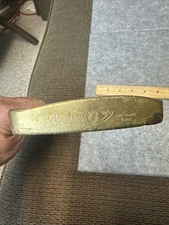 Vintage Brass Acushnet Bullseye Prop Balance Flange Putter 35”