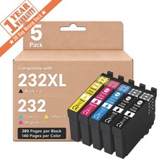 5PK 232XL Ink Cartridges Compatible for Epson T232XL XP-4200 4205 WF-2950 2930