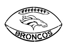 Broncos Football Stencil