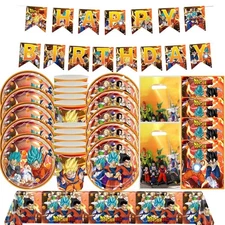 DRA GON BALL Goku Birthday Tableware Plate Cup Kids Gift