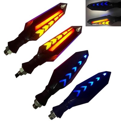 4 PCS LED Arrow-shaped Motorcycle Turn Signal Lights Yellow Indicator