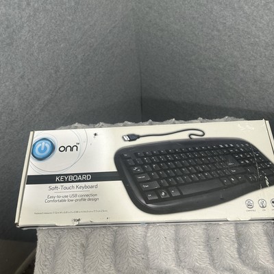 ONN USB Connected Soft-Touch Wired Keyboard - Black | ONA11H0089  New in Box