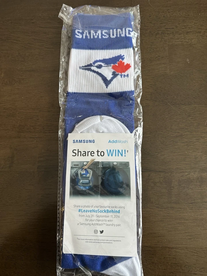 Toronto BLUE JAYS Samsung Promo 2016 Long Socks MLB Size Large New/SEALED - Image 3 of 4
