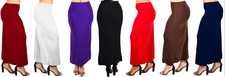 Women's Stretchy Office Maxi Pencil Skirt | Reg & Plus Sizes | Made in USA